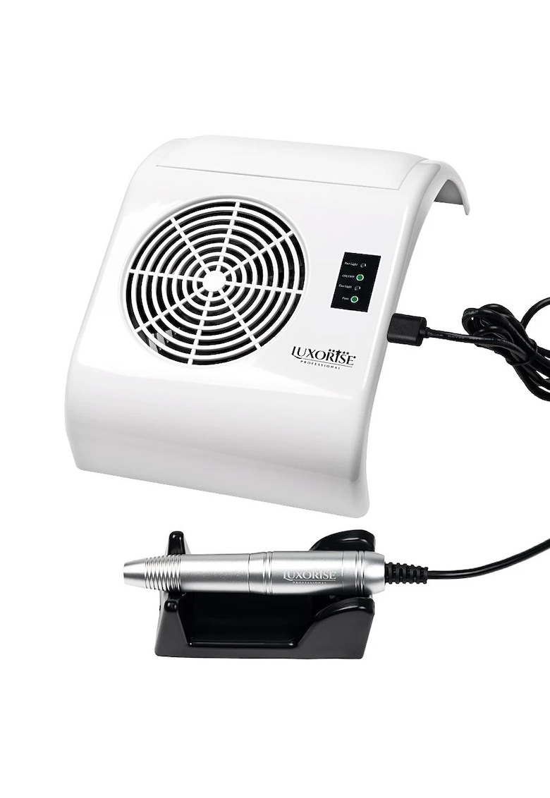 Aspirator praf unghii cu Freza Electrica Tornado Supreme 40W Silver - alb