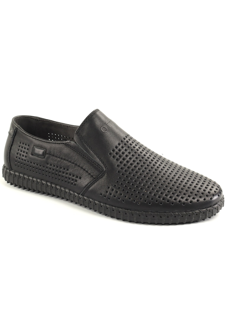 Pantofi barbati vara piele naturala 85DT80005A 01 N - Negru