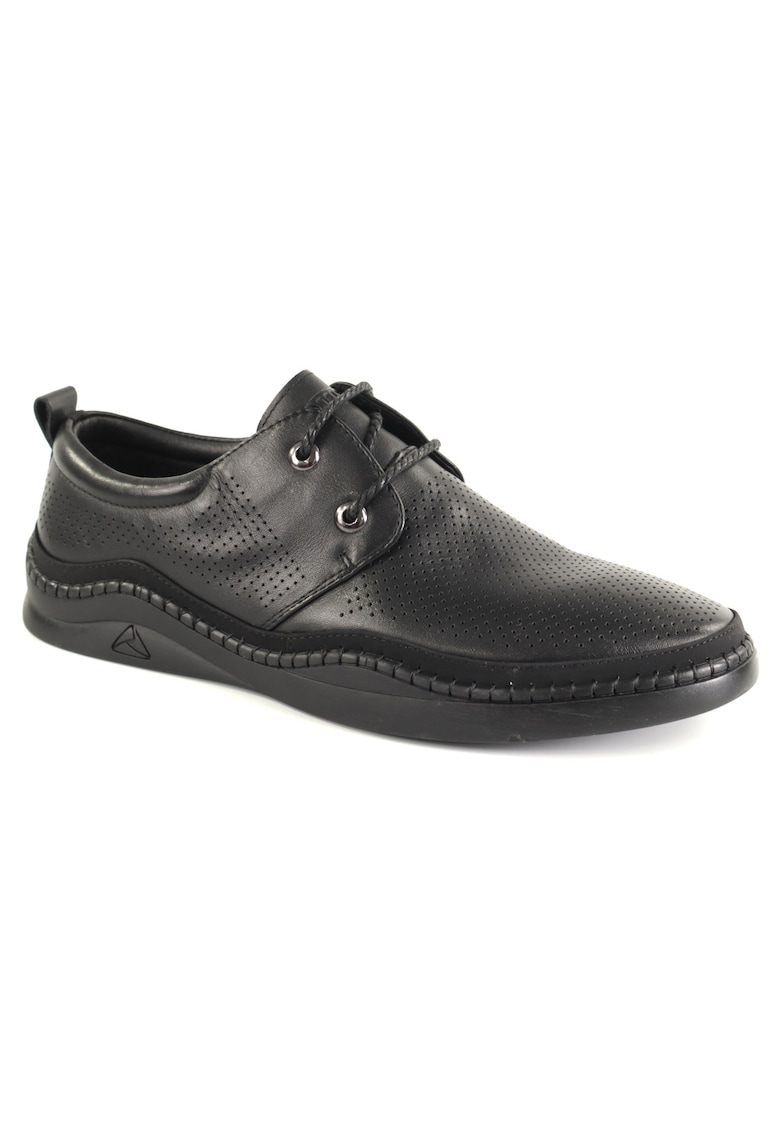 Pantofi barbati vara piele naturala E6E660008A 01 N - Negru