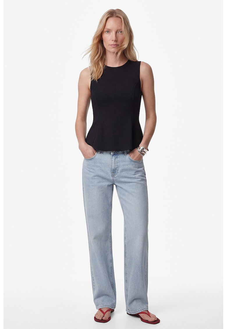 Tricou slim fit uni - Negru stins