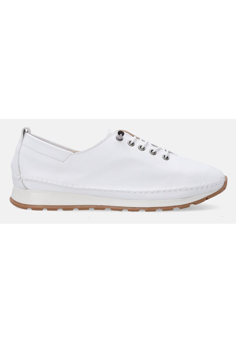 Pantofi sport din piele naturala - cu sireturi elastice