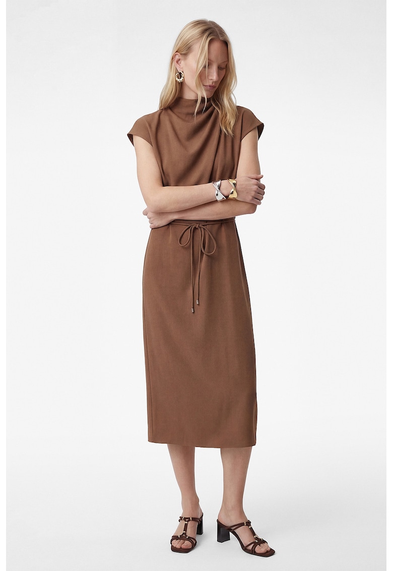 Rochie midi cu cordon subtire in talie - Maro Siena