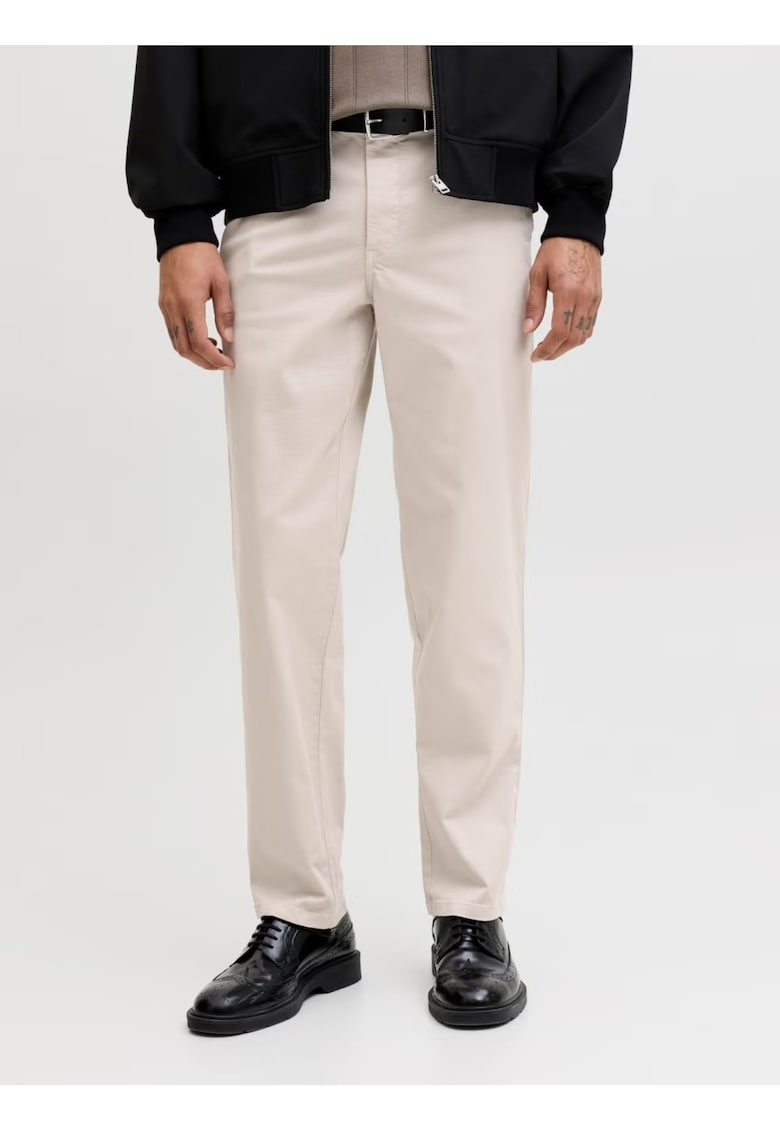 Pantaloni chino - barbati - Jpstollie Vance - Regular Fit - cu talie medie - Bej