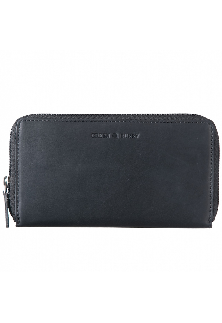 Portofel dama piele naturala negru 19.5 x 10.5 x 2.5 cm - Pure Black -