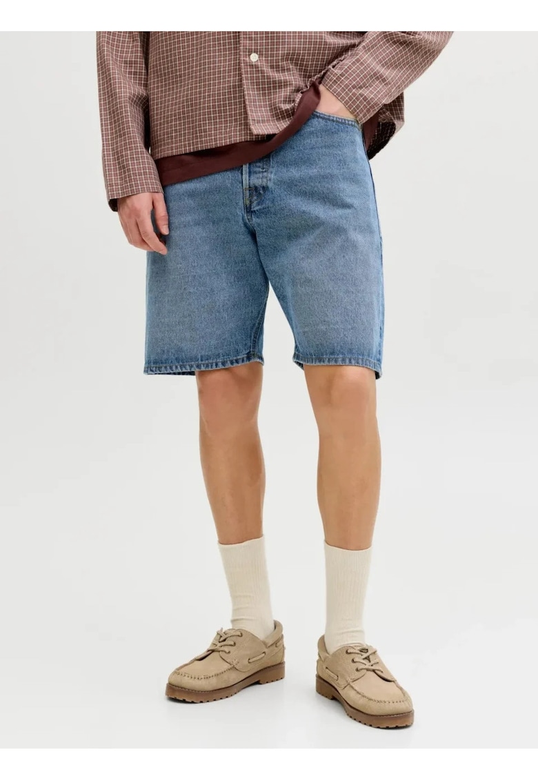 Pantaloni scurti de blug barbati - JJITONY JJORIGINAL - cu talie inalta - Relaxed Fit - Albastru