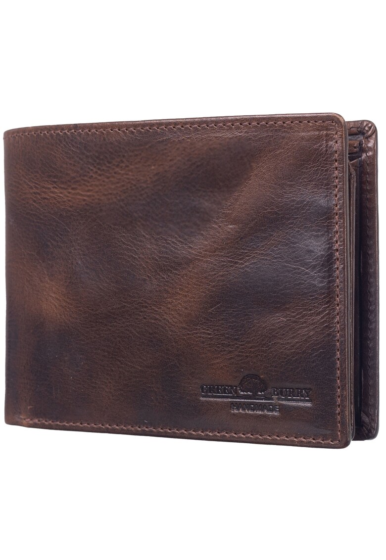 Portofel barbati piele naturala maro 12 x 9.5 x 2 cm - Newport -