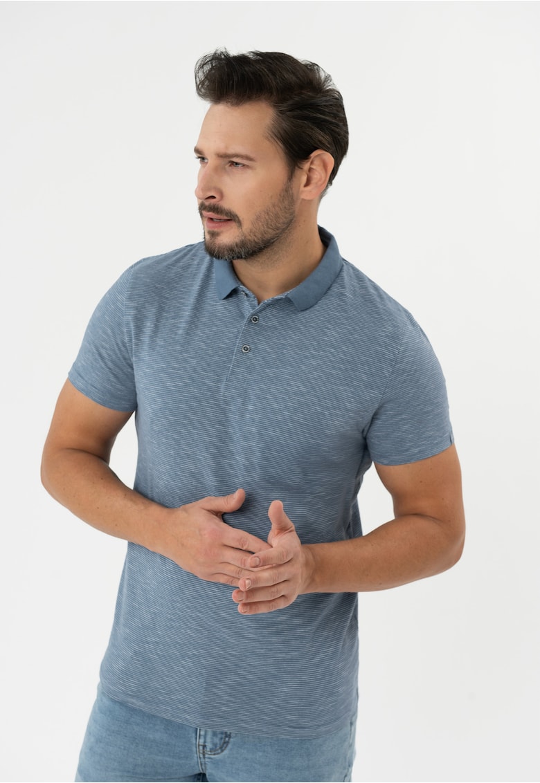 Tricou polo barbati O-Mango - Albastru deschis