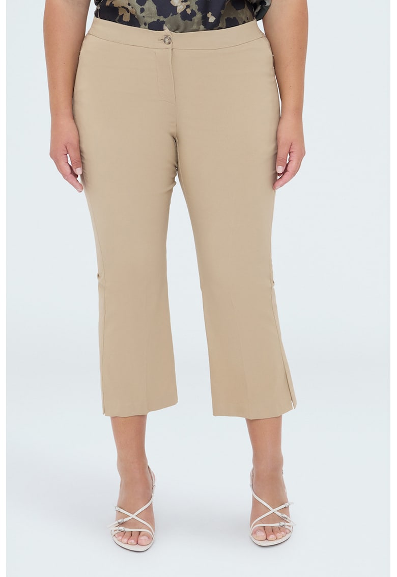 Pantaloni chino crop - Bej inchis