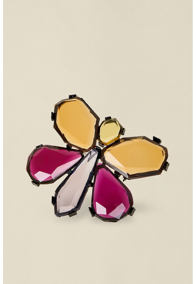 Set de brose - 2 piese - Galben miere/Piersica/Violet tyrian