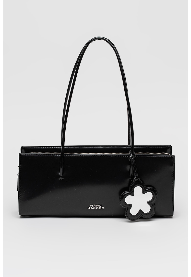 Geanta satchel din piele cu bareta de umar The Glam Mirror - Negru