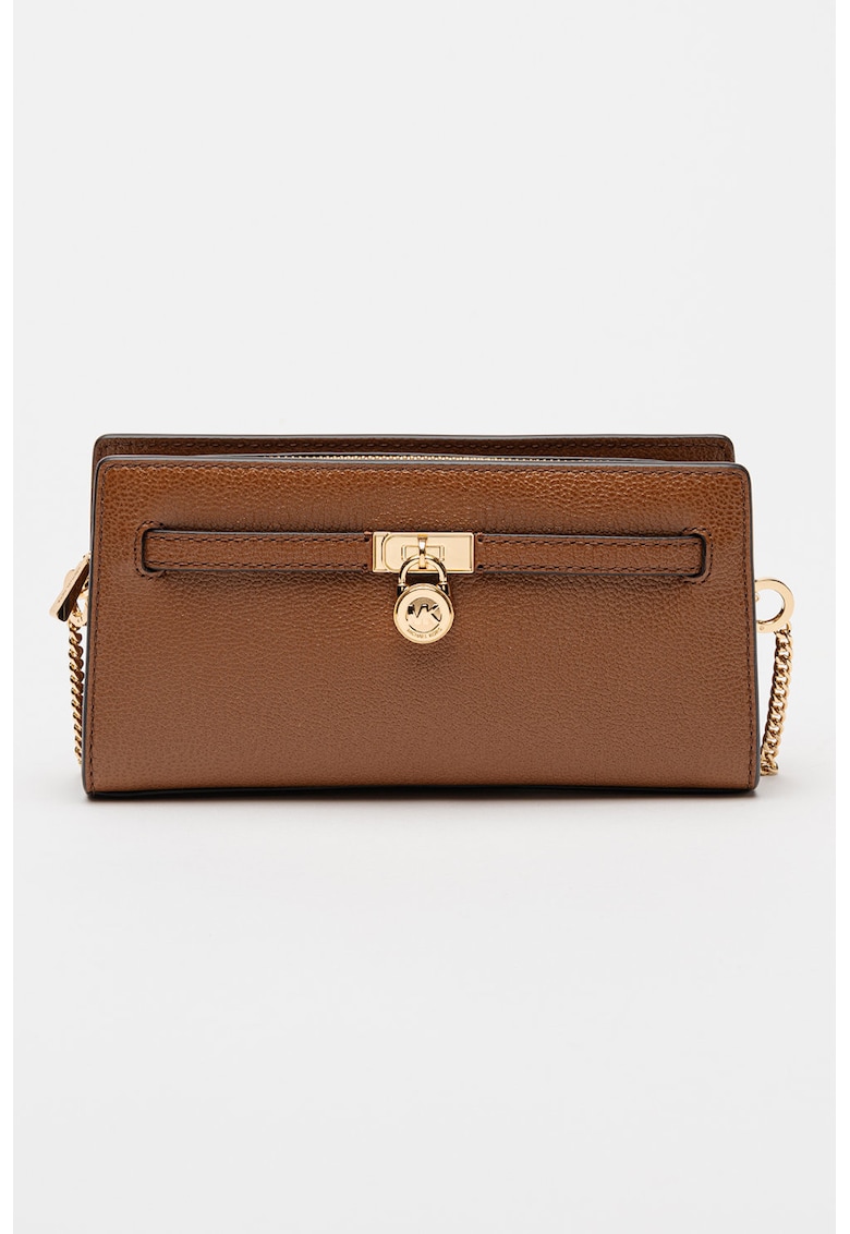 Geanta crossbody din piele cu bareta din lant Hamilton Moderne - Caramel