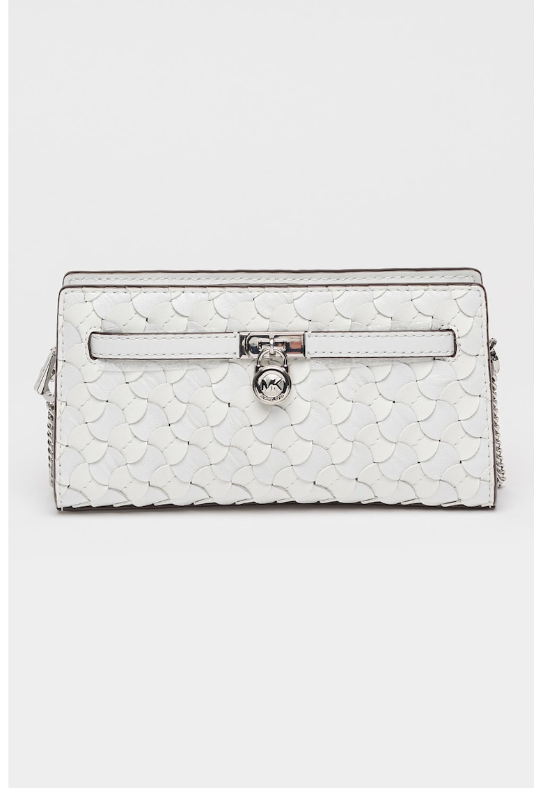 Geanta crossbody din piele ecologica cu bareta din lant Hamilton - Alb