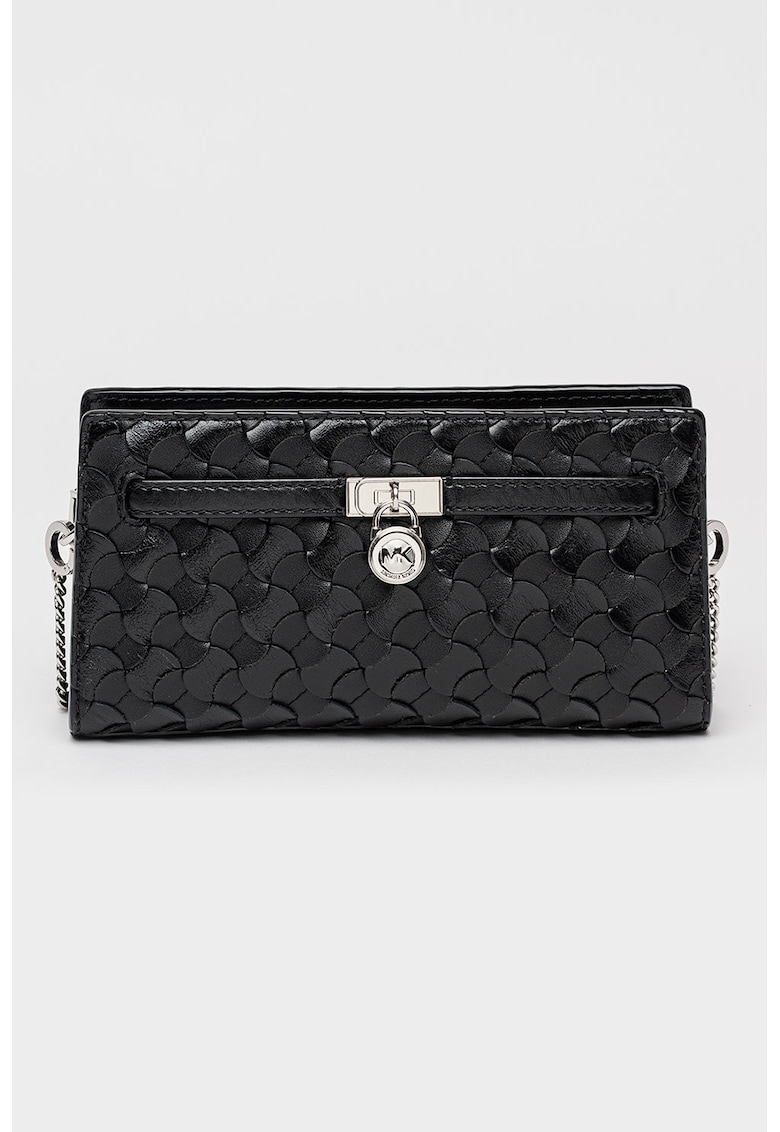 Geanta crossbody din piele ecologica cu bareta din lant Hamilton - Negru