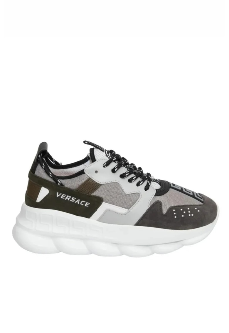 Sneakers barbati - Chain Reaction - Alb/Negru/Gri/Kaki