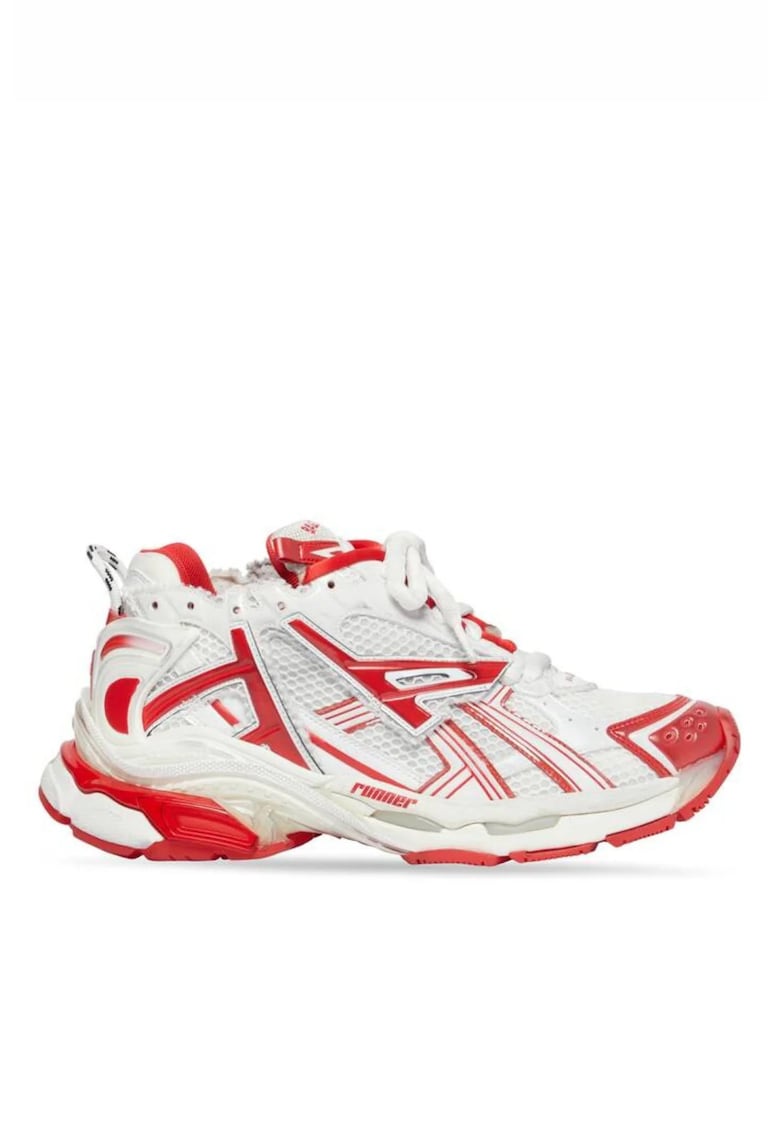 Sneakers barbati - - Rosu/Alb