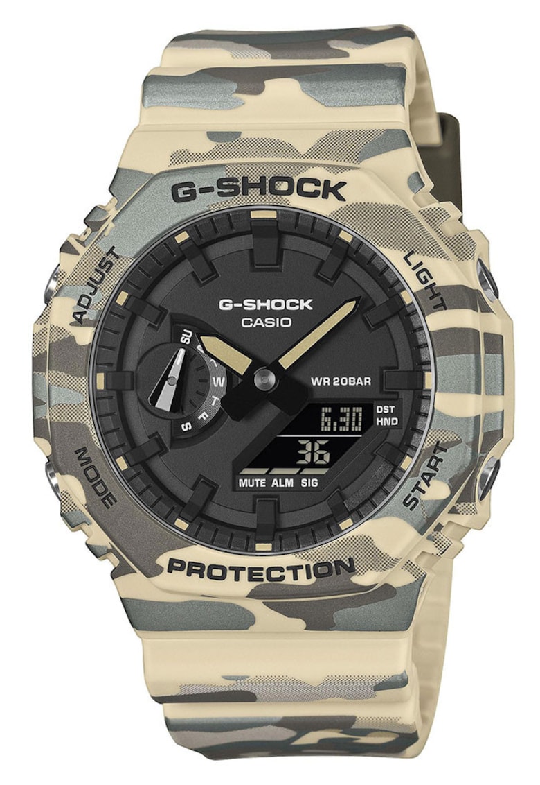 Ceas barbati GA-2100CM-5AER camuflaj curea cauciuc 45x11mm