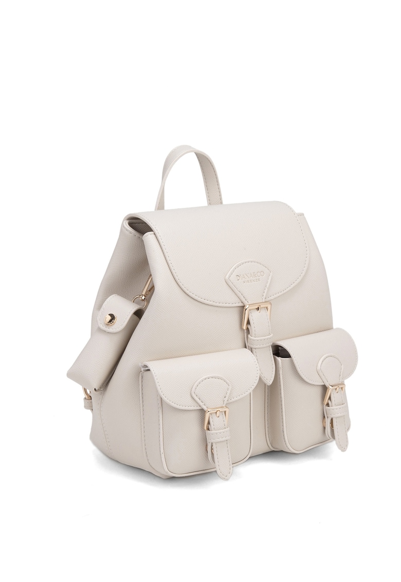 Rucsac de piele ecologica Oriana - Maro taupe deschis