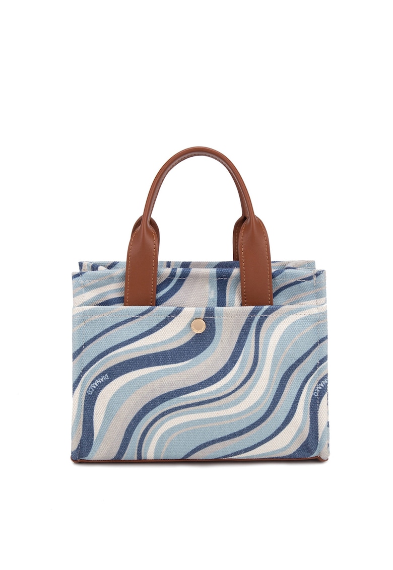 Geanta crossbody cu model valurit Astral - Albastru azur