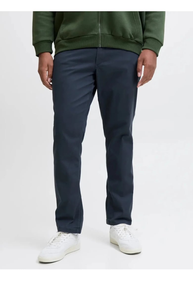 Plus Pantaloni chino - JPSTMARCO JJDAVE - barbati big sizes - Slim Fit - Bleumarin inchis - 44 - 34