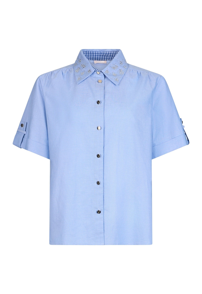 Camasa regular fit cu strasuri - Albastru deschis
