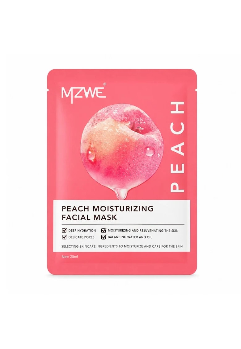 Masca de fata tip servetel cu Extract de Piersica - Hidratare Intensa si Revitalizare - 25ml