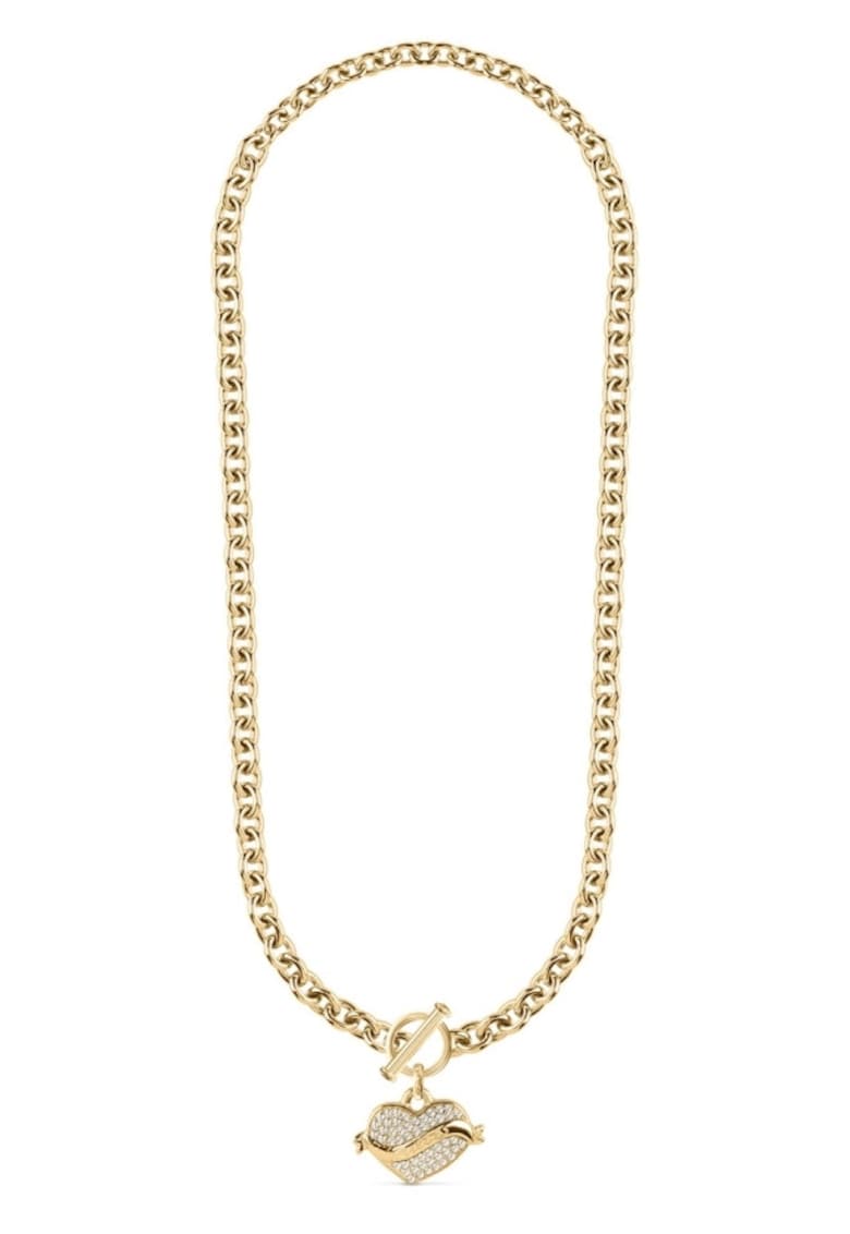Colier Vintage cu cristale si inima JUBN05475JWYGT-U - Auriu