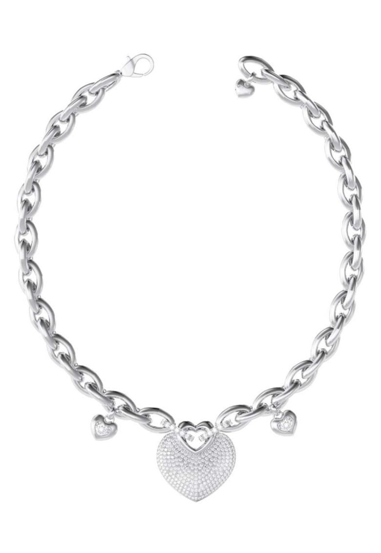 Colier Crazy in love cu cristale JUBN05205JWRHT-U - Argintiu