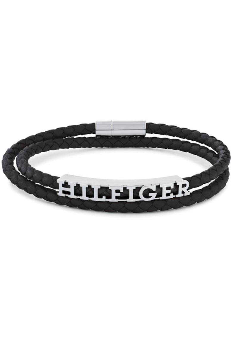 Bratara dubla piele 2790587 - Argintiu - Negru