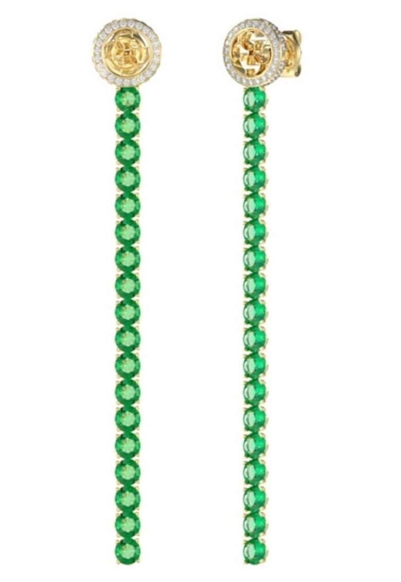 Cercei Paradise tennis cu cristale JUBE05144JWYGGNT-U - Auriu - Verde