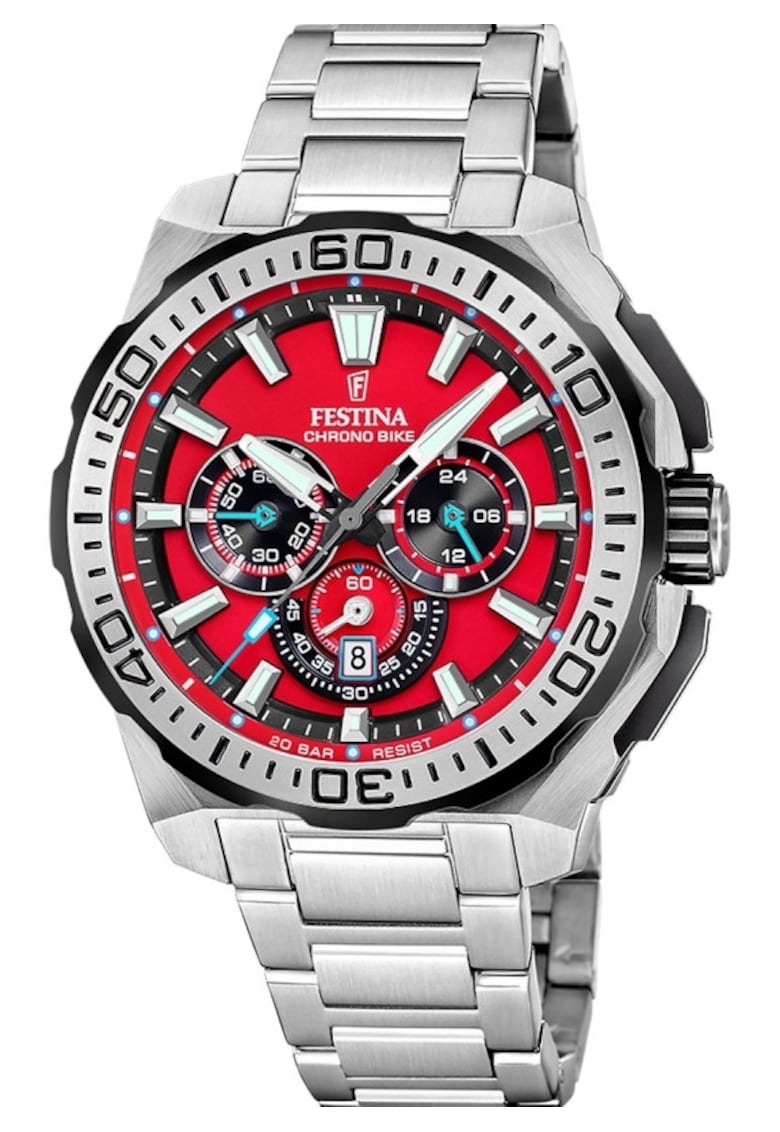 Ceas barbatesc F20724/5 Quartz Argintiu
