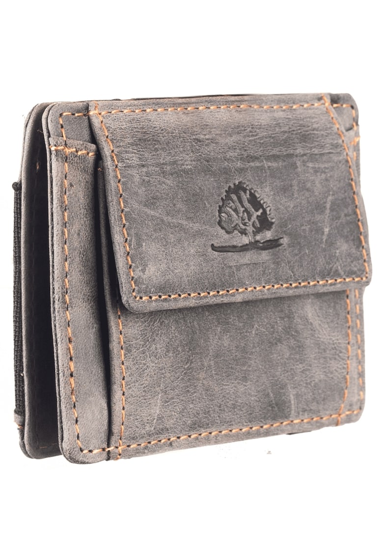 Portofel dama piele naturala 10.5 x 7.5 x 1.5 cm - Vintage RFID - - Gri