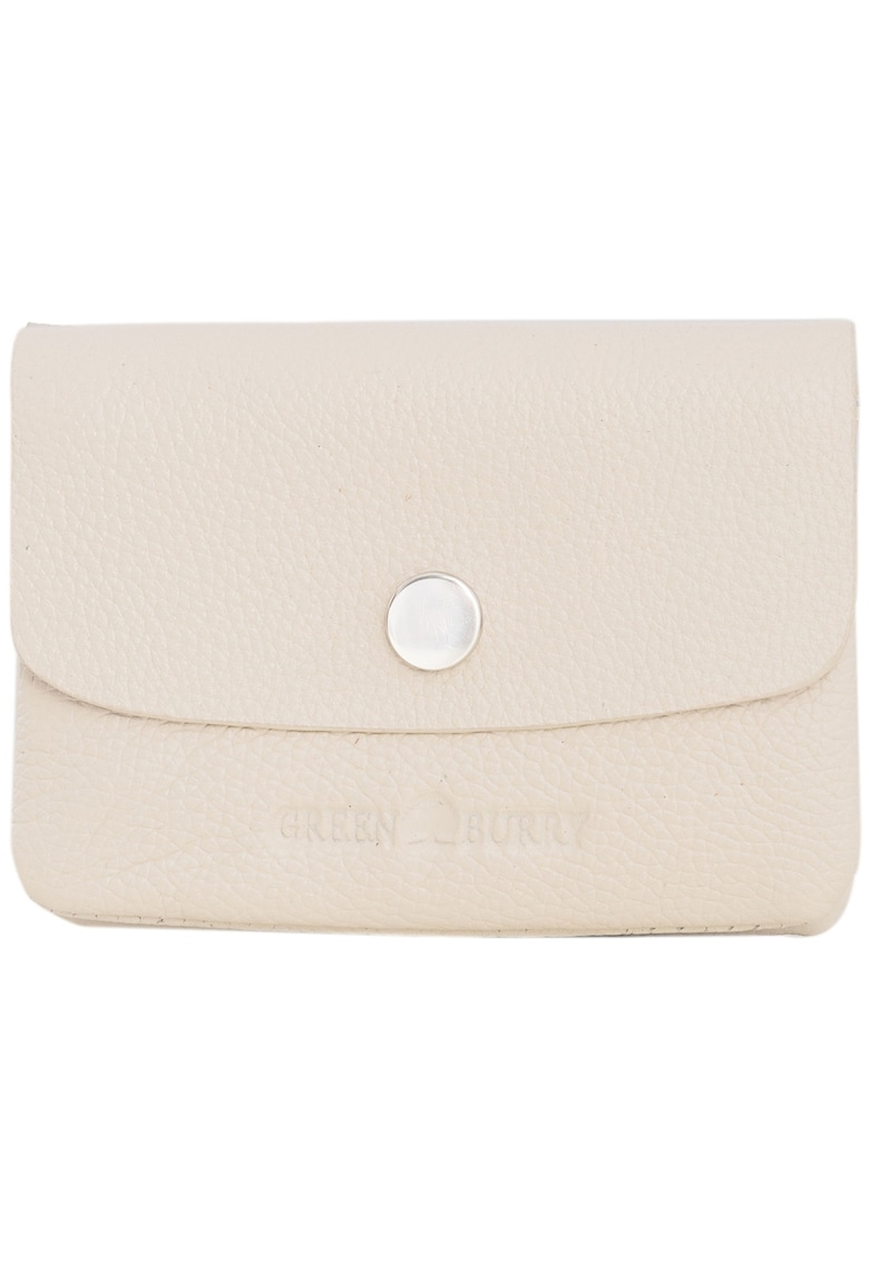 Portofel dama piele naturala 11 x 8 - Minimax - wqfwq - Crem - 11 x 8 x 2.5 cm