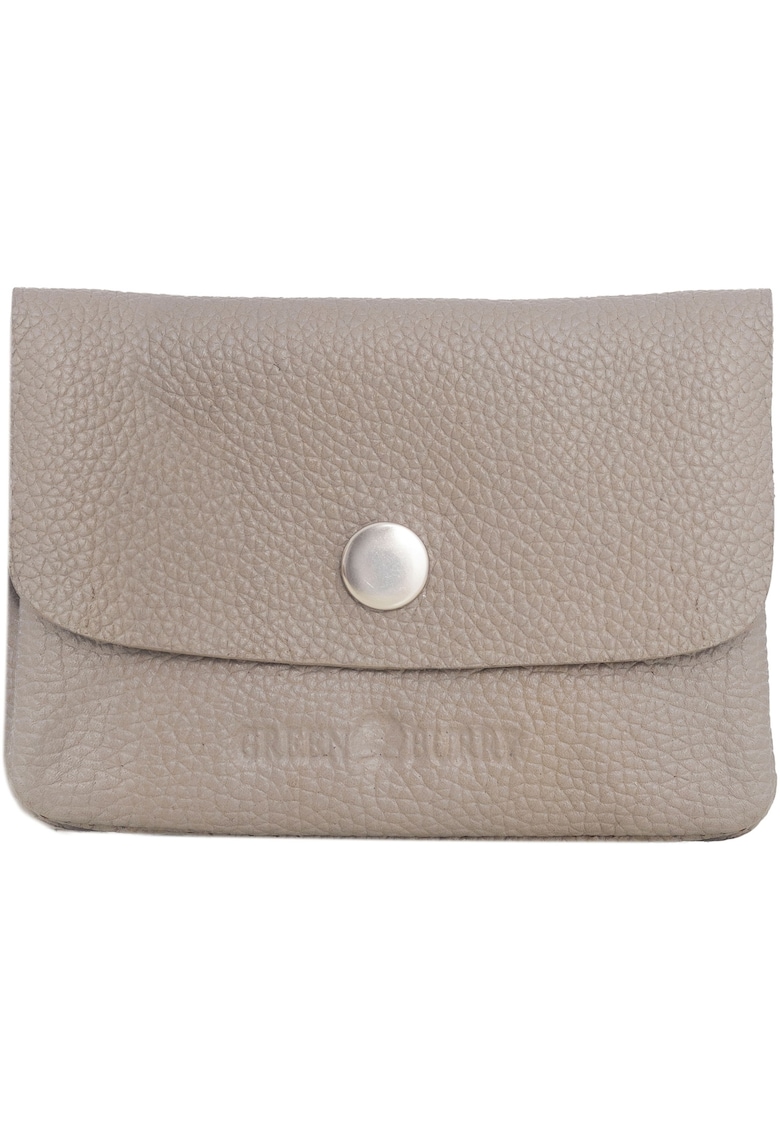 Portofel dama piele naturala 11 x 8 - Minimax - wqfwq - Grej - 11 x 8 x 2.5 cm