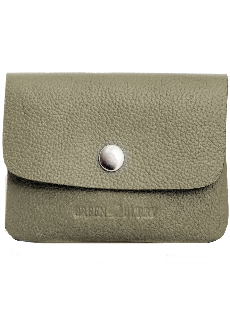 Portofel dama piele naturala 11 x 8 - Minimax - wqfwq - Verde - 11 x 8 x 2.5 cm