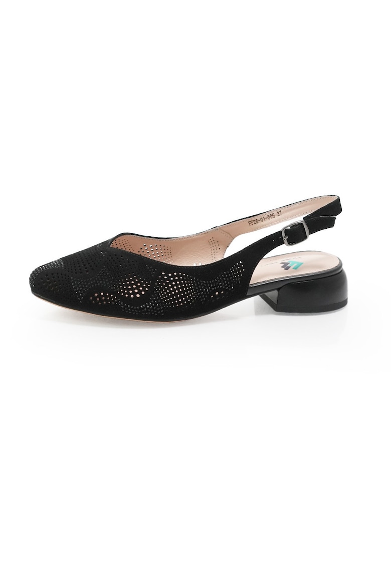 Pantofi Decupati 2601505 din piele naturala - Negru