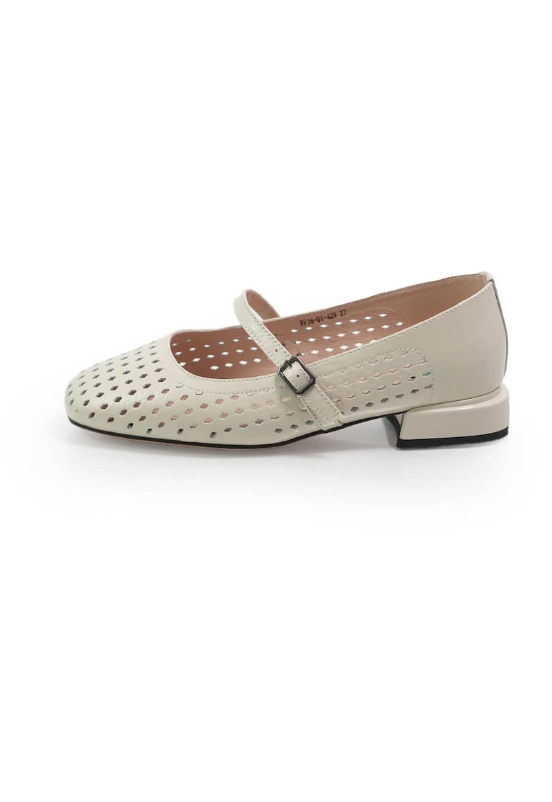 Pantofi 2601429 din piele naturala - Bej