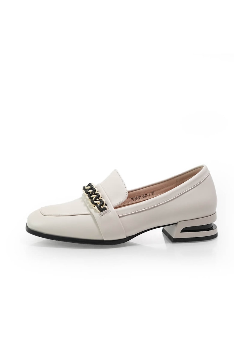 Pantofi 2601547 din piele naturala - Bej