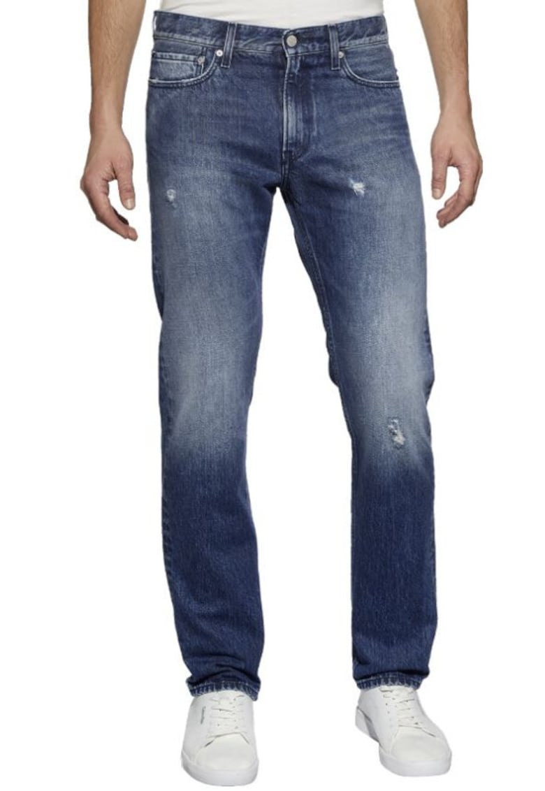 Blugi slim fit cu rupturi