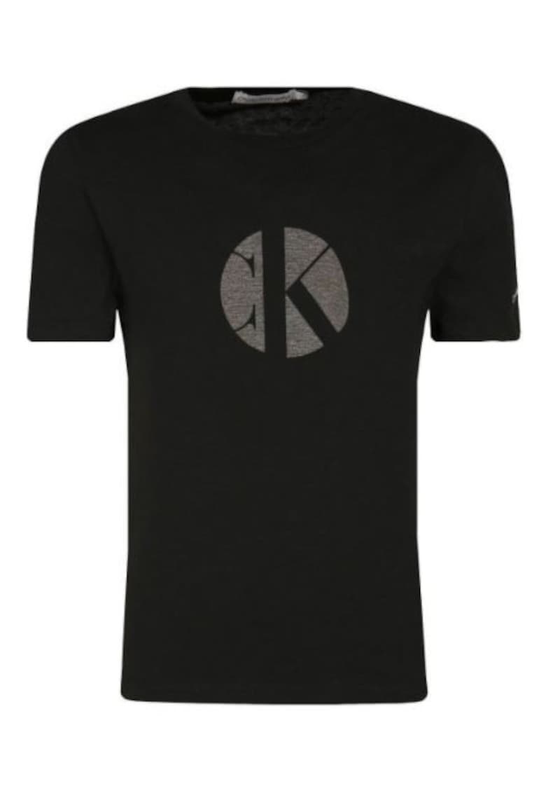Tricou regular fit cu monogram imprimat -