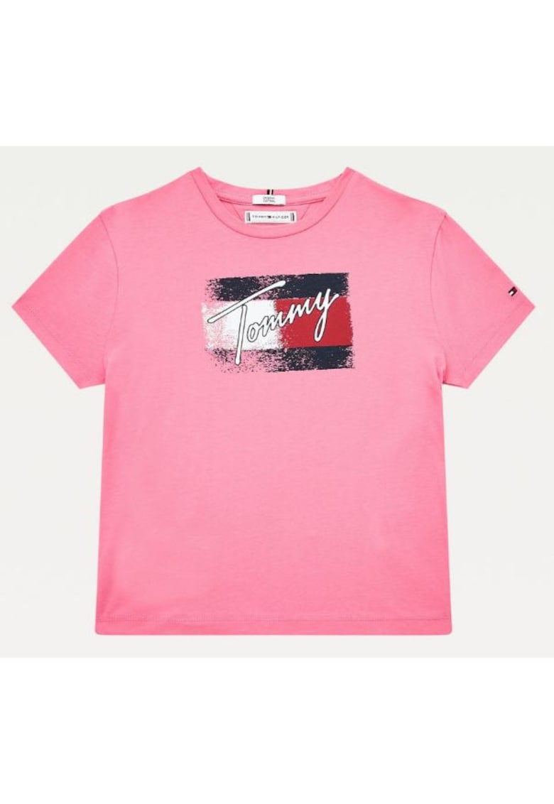 Tricou regular fit din bumbac cu logo imprimat
