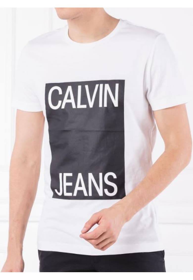 Tricou din bumbac cu print logo -
