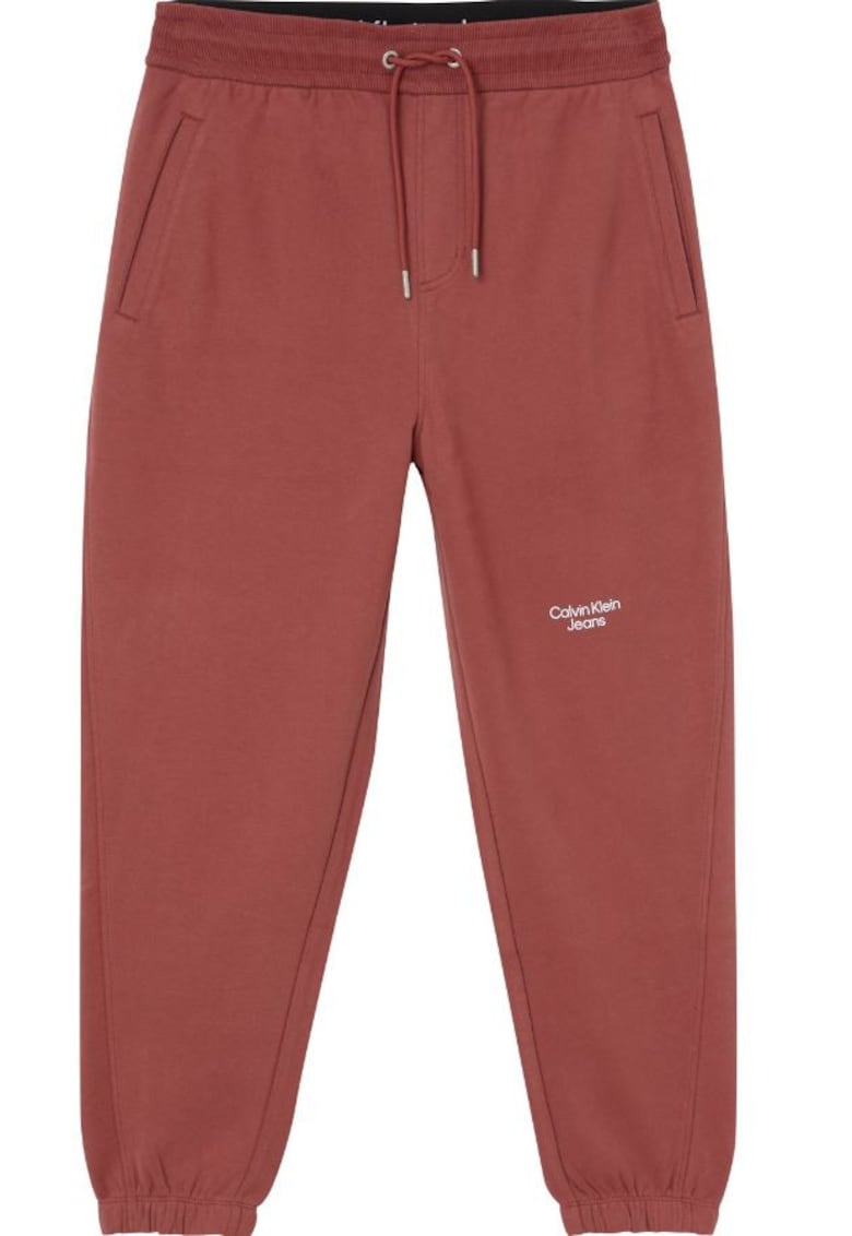 Pantaloni de trening cu logo si talie ajustabila -