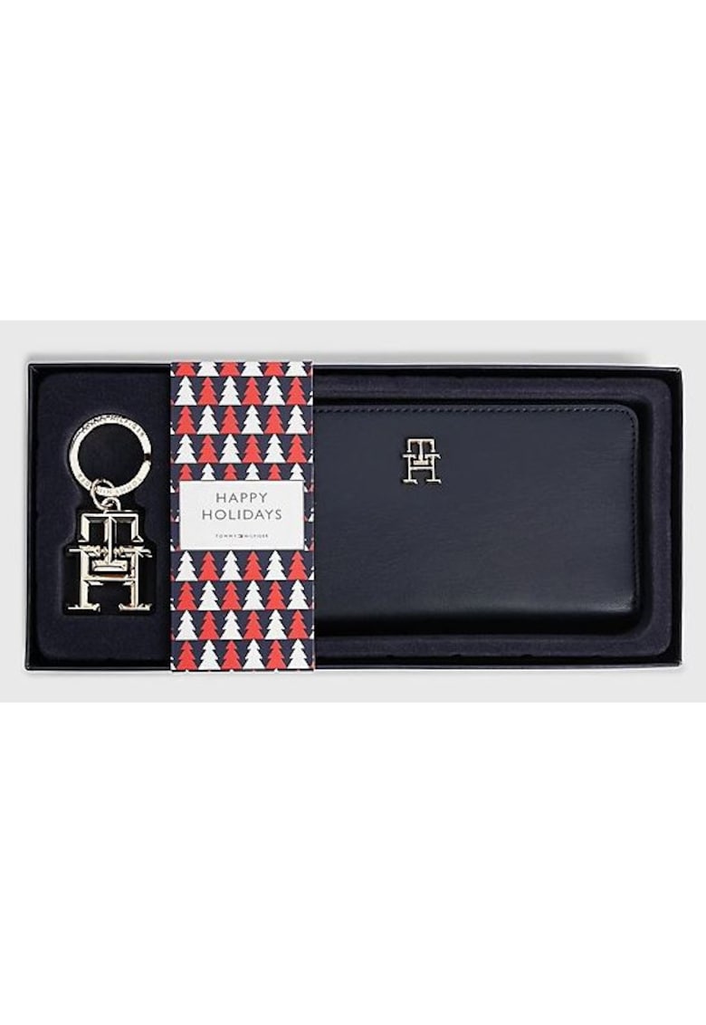 Set cu portofel din piele si breloc