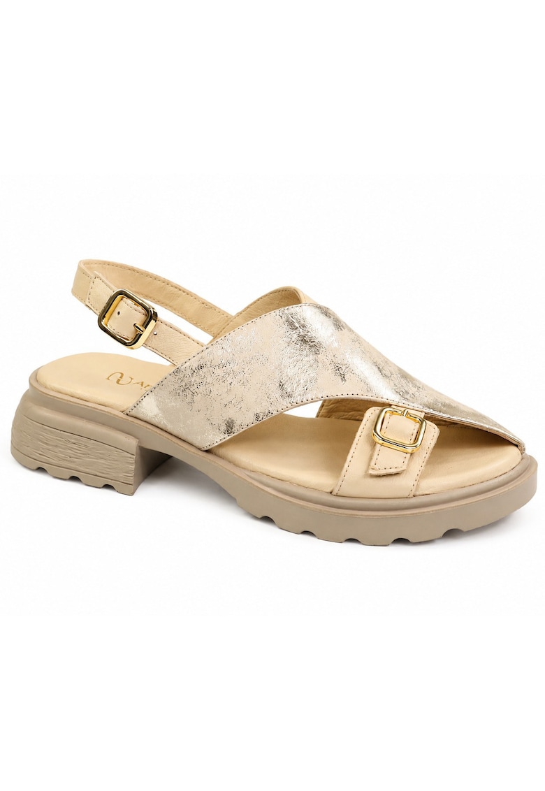 Sandale dama piele naturala D22 S636 - Bej