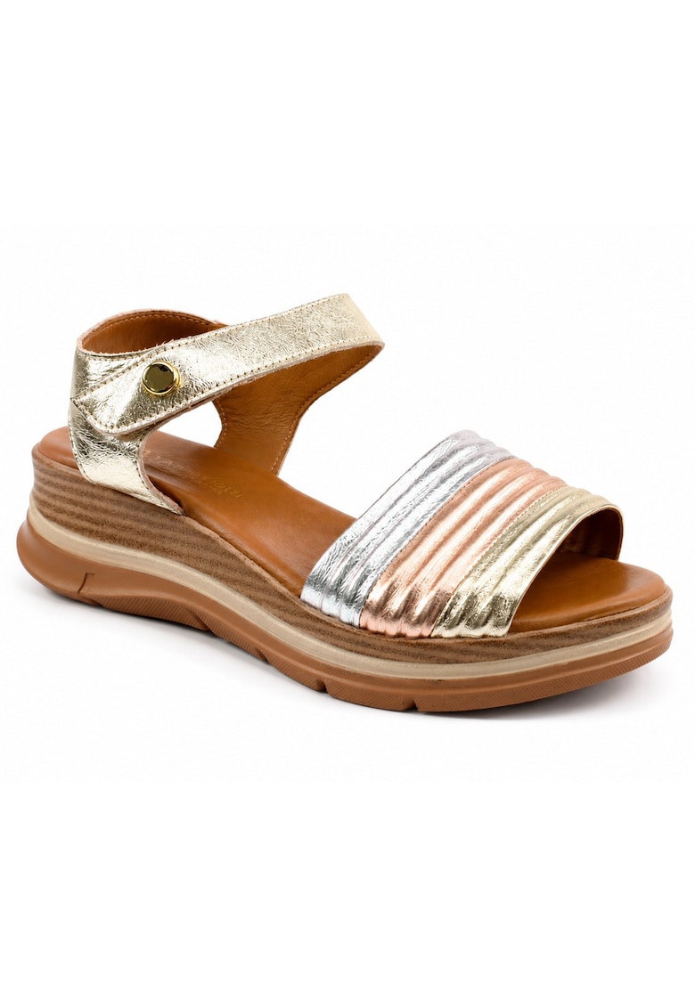 Sandale dama piele naturala D22 S629 - Auriu