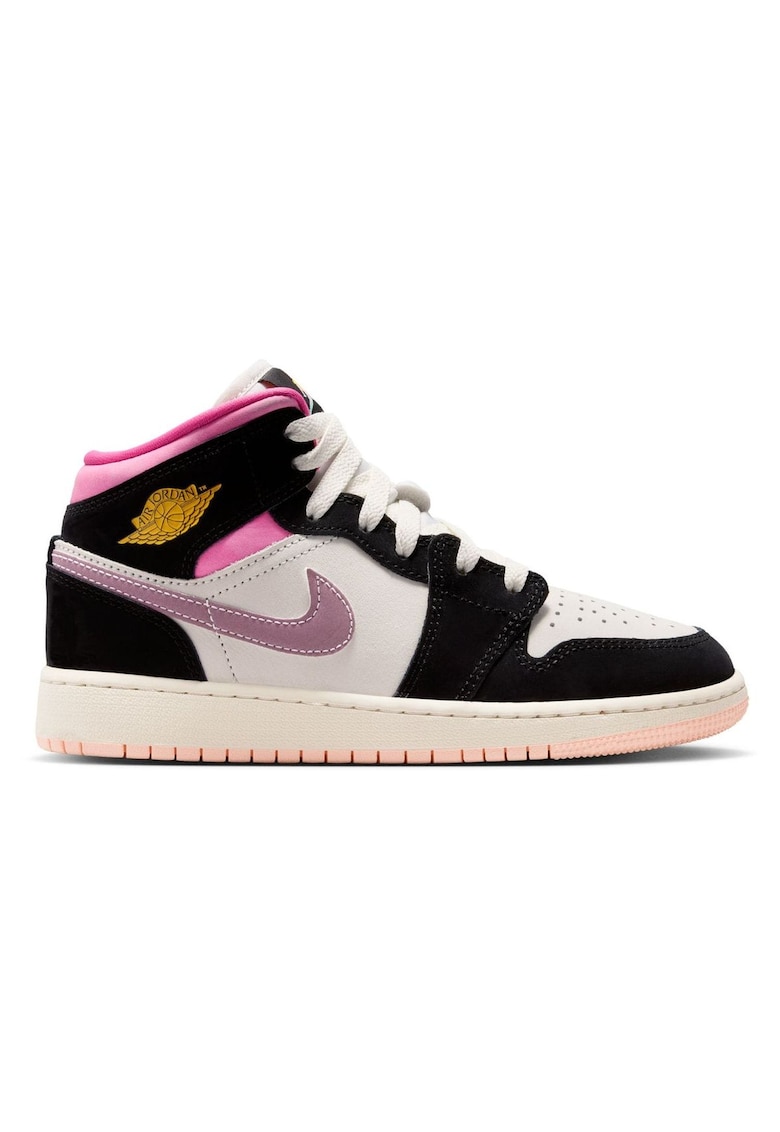 Pantofi sport Air Jordan 1 Mid SE GS 61902 - Negru/Roz