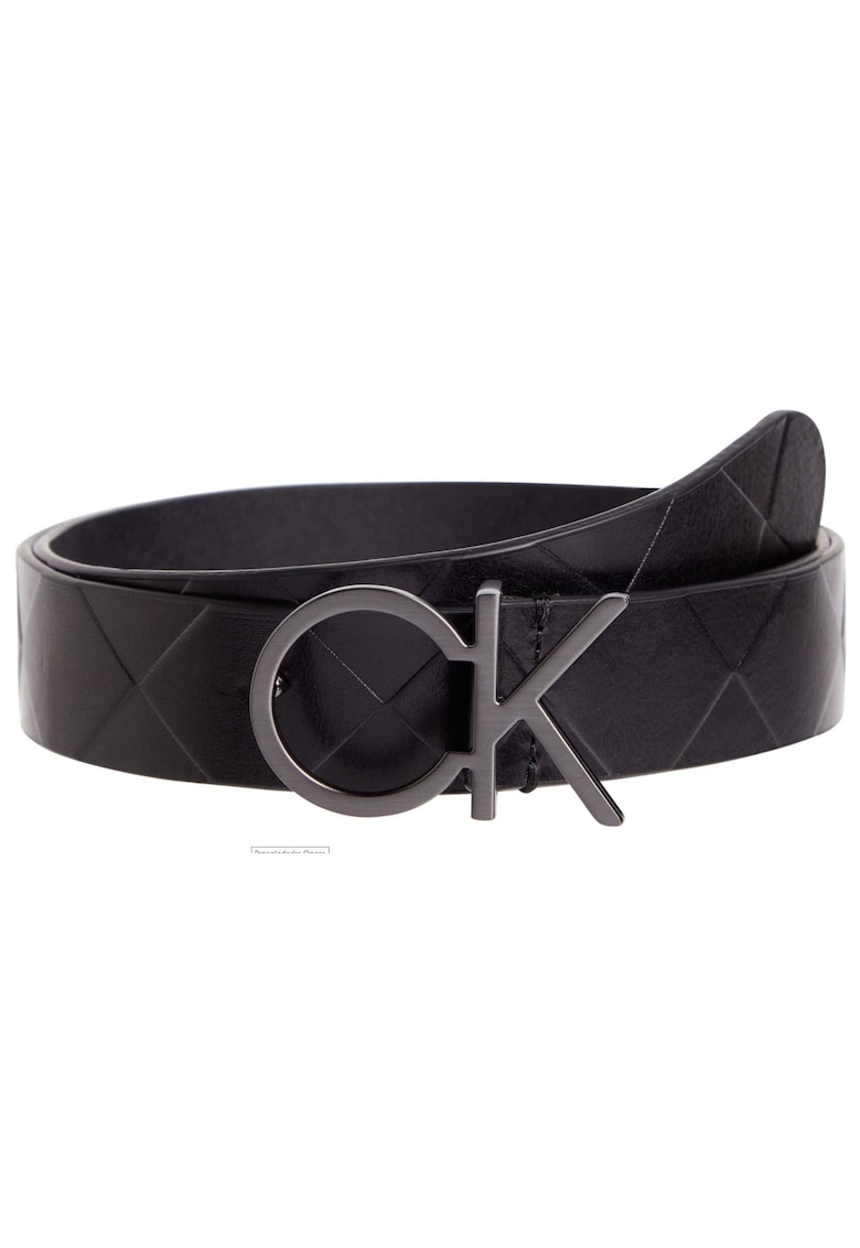 Curea din piele cu monograma metalica -