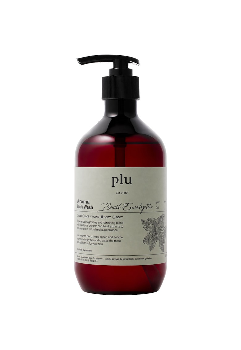Gel de dus - Aroma Body Wash Basil Eucalyptus - 500 gr