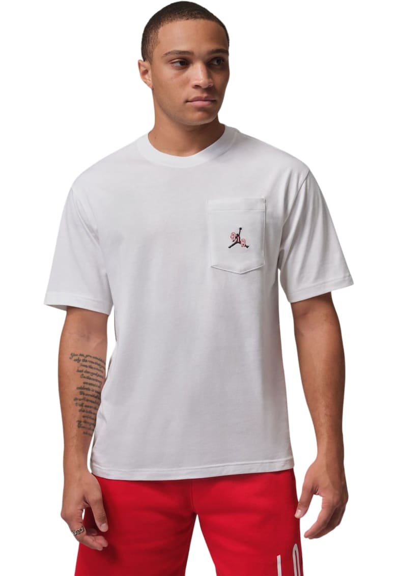 Tricou Pocket SS Crew 61835 - Alb