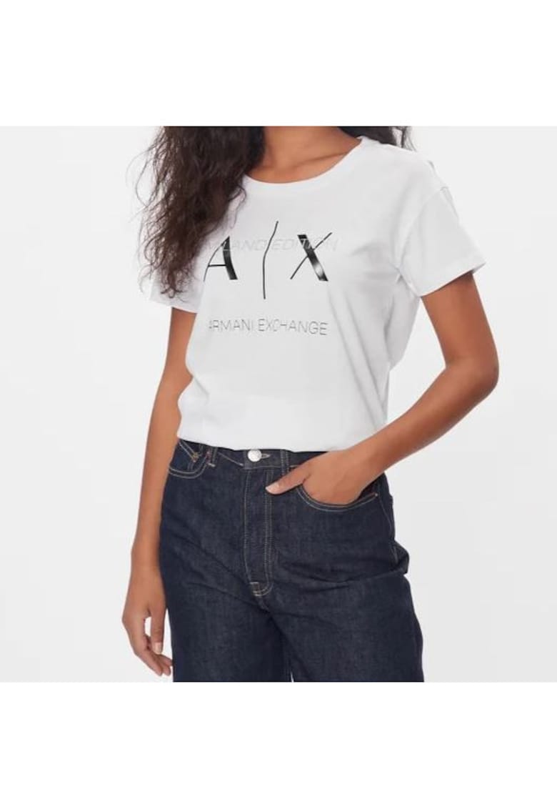 Tricou cu imprimeu logo din bumbac